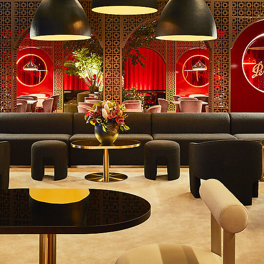Interior photograph of Penfolds Suite - Australian Open 2022 by Photographer Armelle Habib