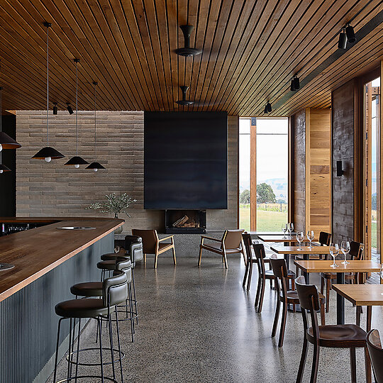 Interior photograph of Delatite Cellar Door by Derek Swalwell
