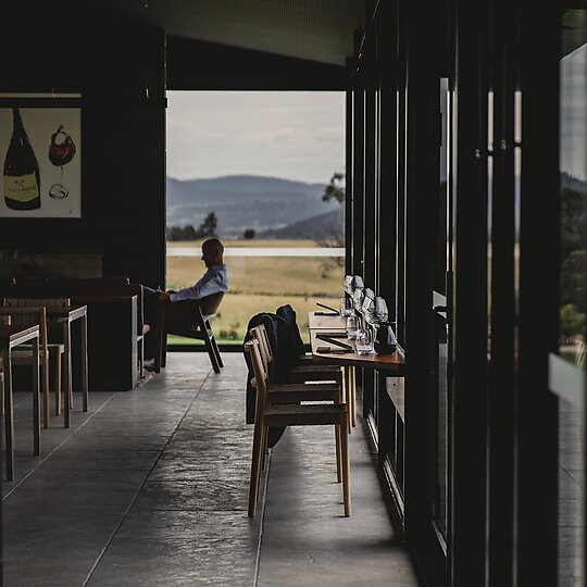 Interior photograph of Tolpuddle Tasting Pavilion by Dearna Bond