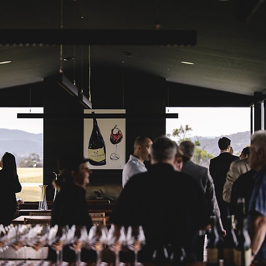 Interior photograph of Tolpuddle Tasting Pavilion by Dearna Bond