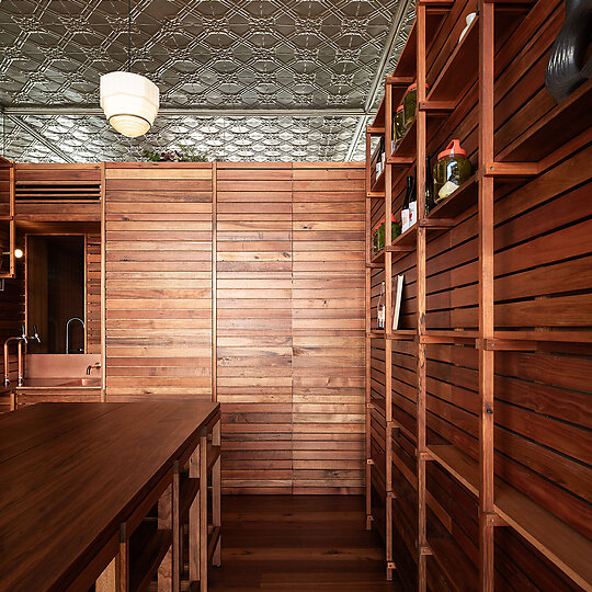 Interior photograph of Scholé by Adam Gibson