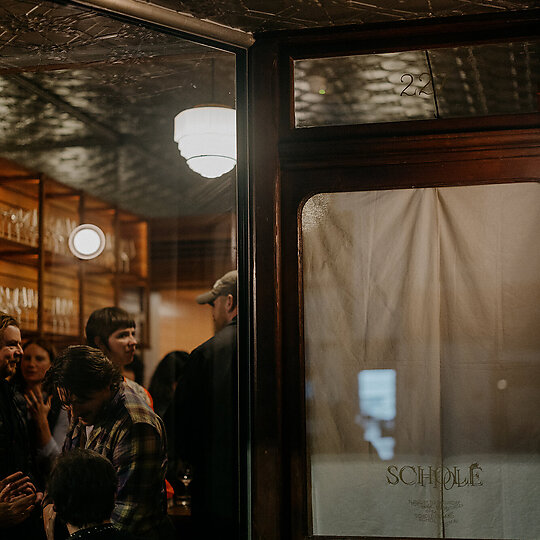 Interior photograph of Scholé by Jesse Hunniford