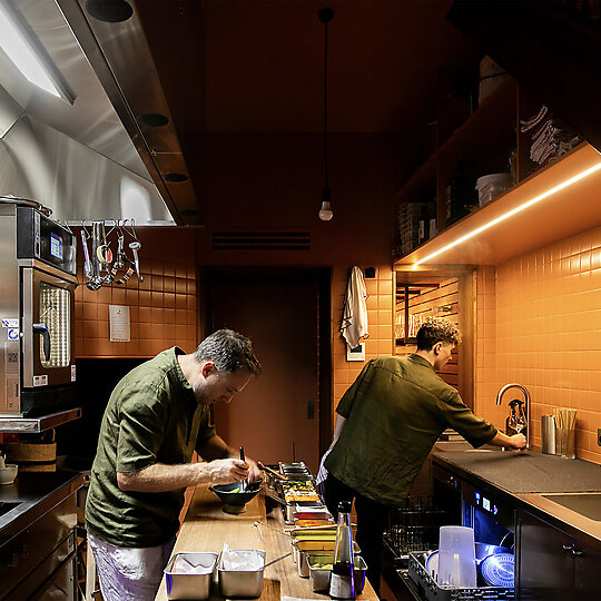 Interior photograph of Scholé by Cassie Sullivan