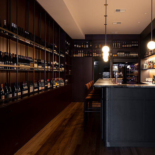 Interior photograph of Ballet Wine Bar by Kelsey Zafiridis Photography
