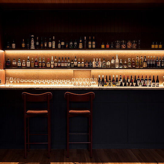 Interior photograph of Ballet Wine Bar by Kelsey Zafiridis Photography