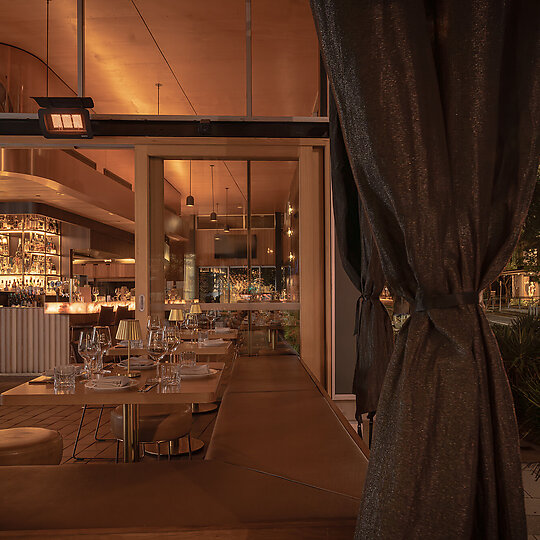 Interior photograph of Cru Bar and Cellar by Tom Blessing Studio