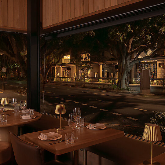 Interior photograph of Cru Bar and Cellar by Tom Blessing Studio