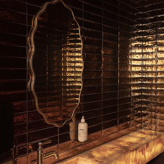 Interior photograph of Cru Bar and Cellar by Tom Blessing Studio