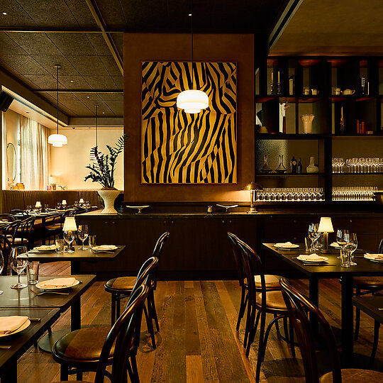 Interior photograph of Bistro Saine by BistroSaine_JonnyValiantNY