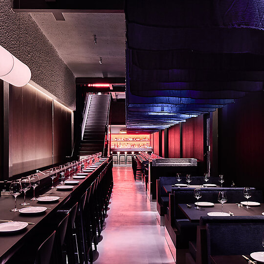 Interior photograph of Tombo Den by Tom Blachford