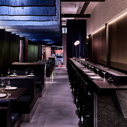 Interior photograph of Tombo Den by Tom Blachford