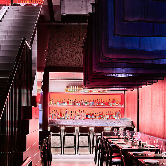 Interior photograph of Tombo Den by Tom Blachford