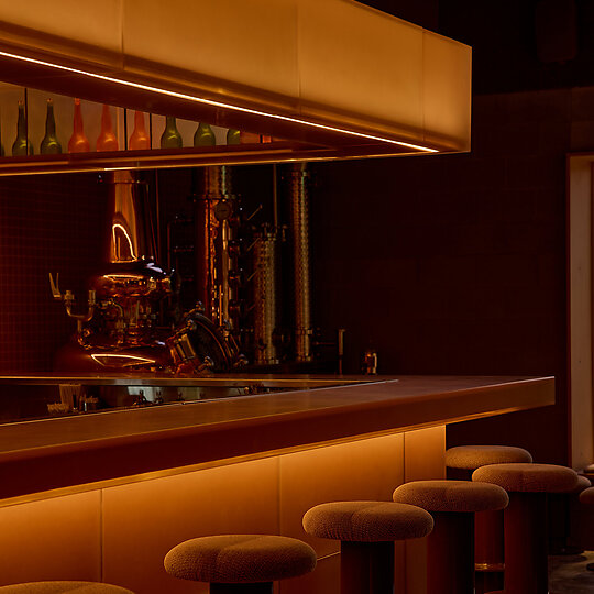 Interior photograph of Burly Bar by Jessie Prince