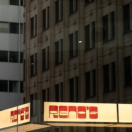 Interior photograph of Reno's by Simon Cecere